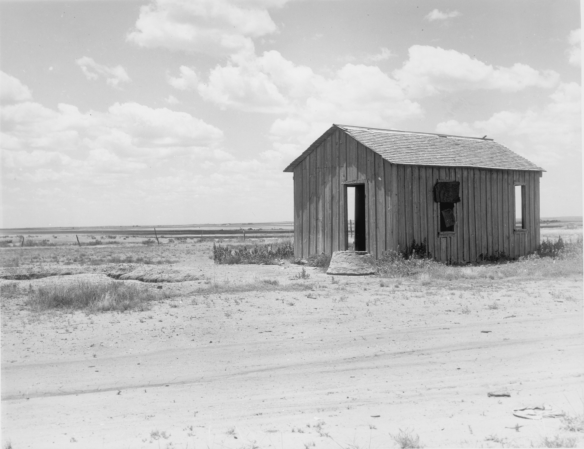Dorothea Lange ; abandoned ; house ; desert ; Oklahoma